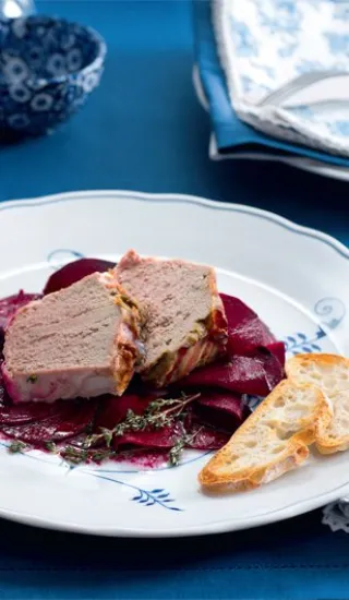 Paštika z kachních jater s řepou