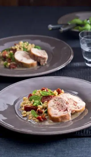 Králičí roláda s krupetem