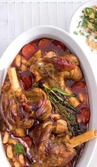 Cassoulet s jehněčími kolínky