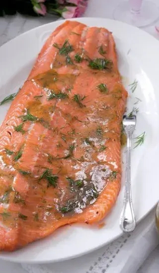 Pečený marinovaný losos