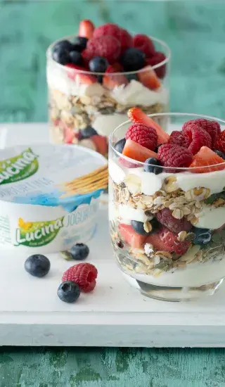 Zdravý snídaňový pohár s Lučinou 