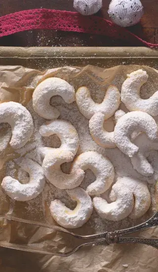 Janiččiny křupavé vanilkové rohlíčky