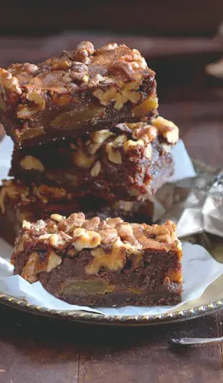 Ořechovo-čokoládové řezy