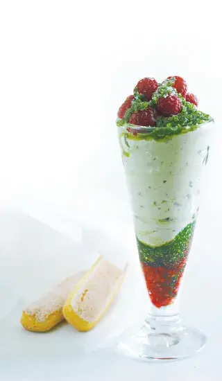 Bazalkové pohlazení s malinami