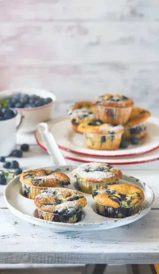 Bezlepkové borůvkové muffiny