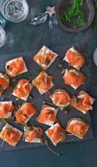 Bleskové jednohubky s lososem