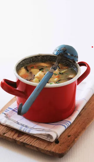 Bramboračka s houbami