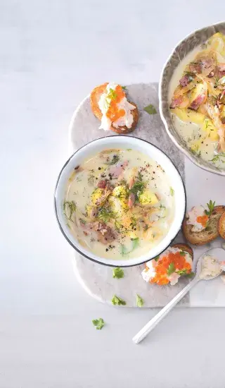 Bramborová polévka se slaninou