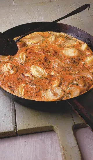 Bramborová omeleta s pikantním sýrem