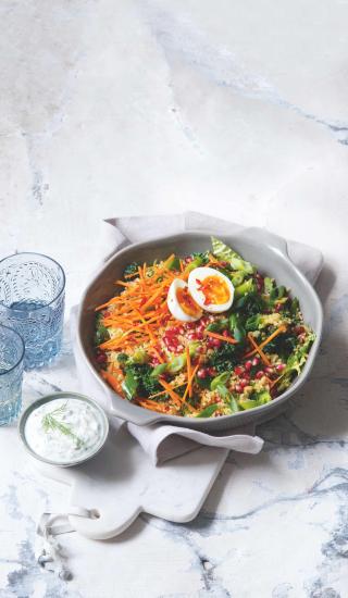 Bulgurový tabbouleh s kadeřávkem