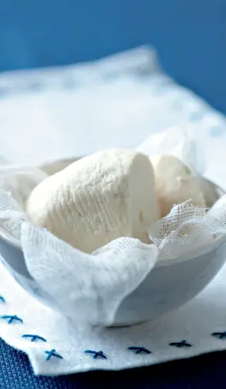 Domácí čerstvý sýr bez syřidla