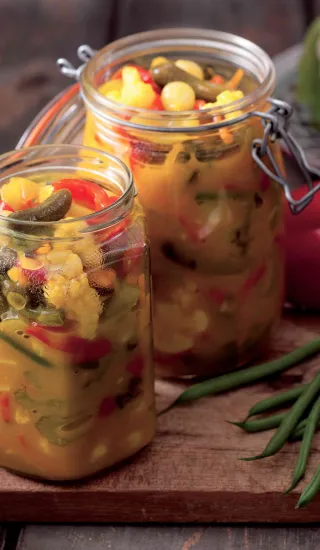 Zavařená zelenina Chow-chow