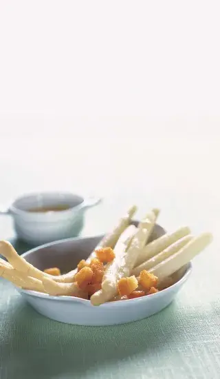 Jednoduchý bílý chřest