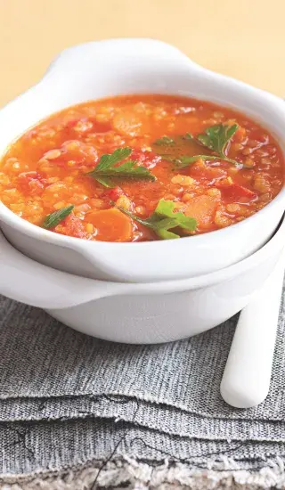 Čočková polévka s kari