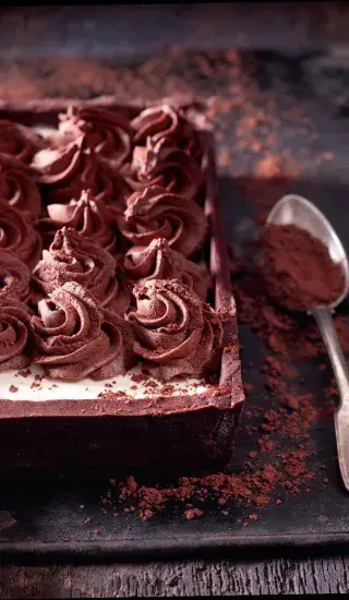 Čokoládovo-kávový koláč