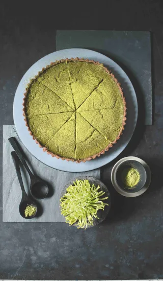 Čokoládový matcha koláč