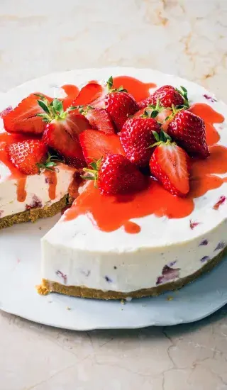 Jahodový cheesecake