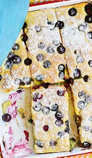 Borůvkový lívanec z trouby