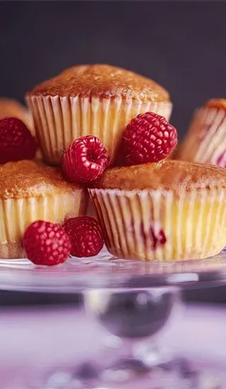 Malinové cupcaky s pomerančovo-cukrovou polevou