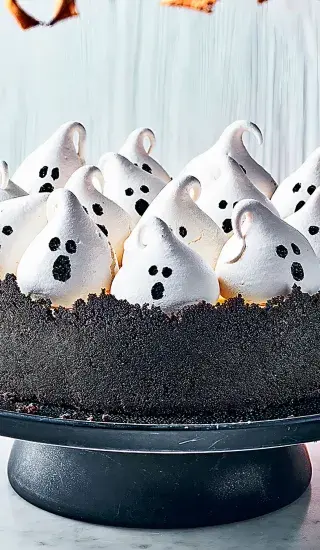 Halloweenský cheesecake s marshmallow