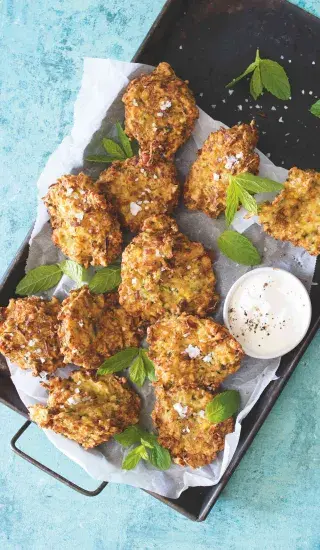 Cuketové placičky s halloumi