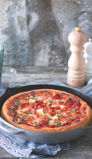 Deep dish pizza