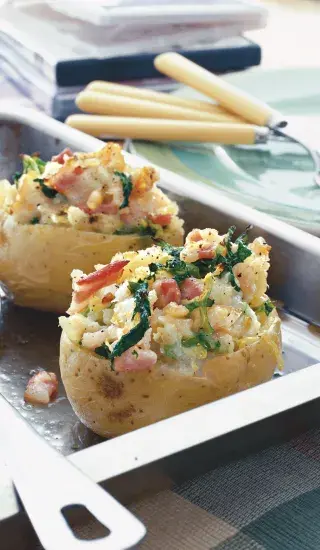 Pečené plněné brambory