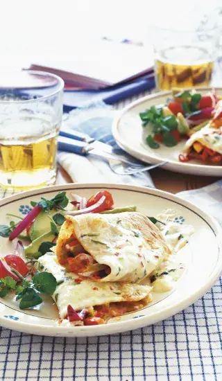 Zapečené mexické tortilly