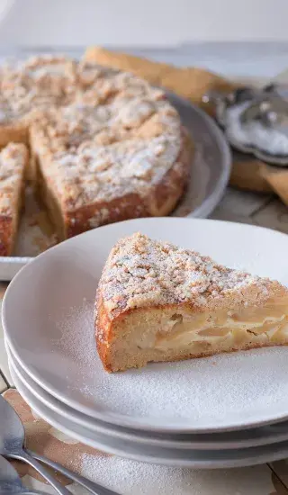 Drobenkový koláč s jablky