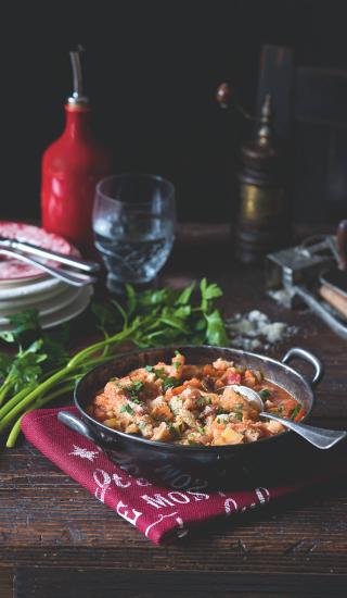 Dršťkové ragú z Večeře od kosti