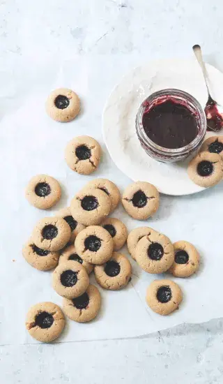 Důlkové sušenky s džemem