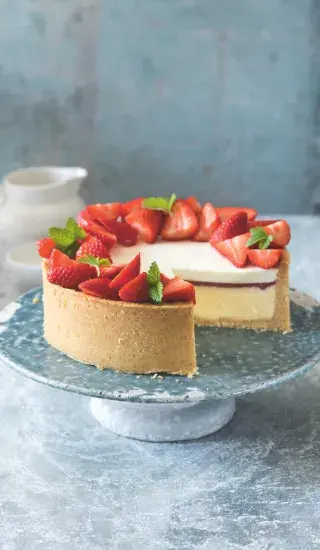 Dvojitý pečený nepečený cheesecake