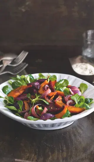 Dýňovo-řepný salát se smetanou