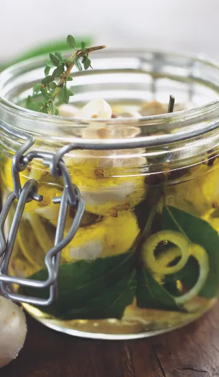 Žampiony exoticky naložené