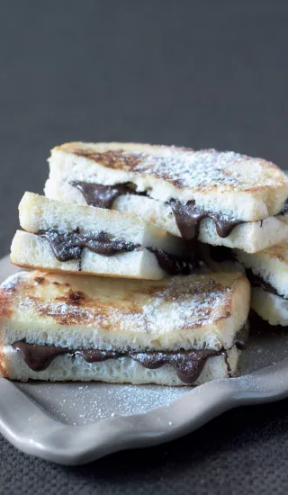 Francouzské tousty plněné čokoládou