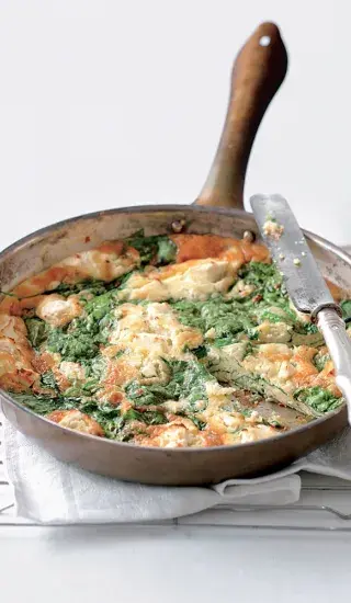 Frittata se špenátem