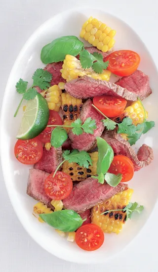 Grilované steaky s kukuřicí