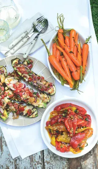 Grilované papriky s mátou & česnekem