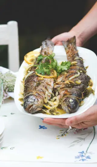 Grilovaný pstruh s fenyklem & tymiánem