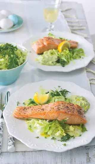 Grilovaný losos se sauce verte