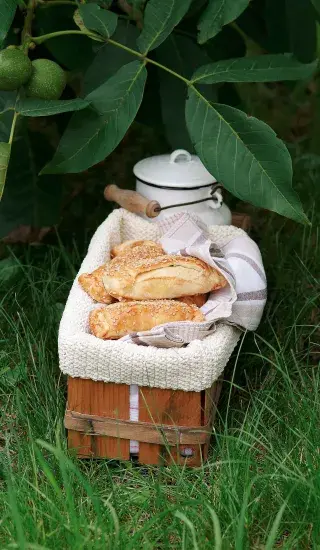 Houbové pirožky s lučinou