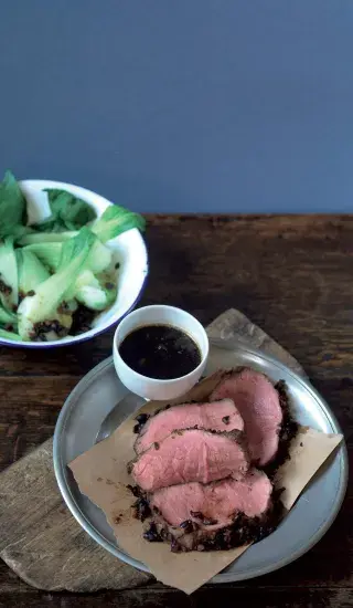 Hovězí na černých fazolích