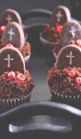 Cupcaky s hrobečky