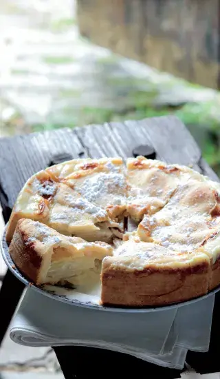 Hruškovo-smetanový koláč