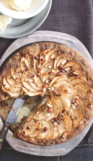 Mandlový koláč s jablky a javorovým sirupem