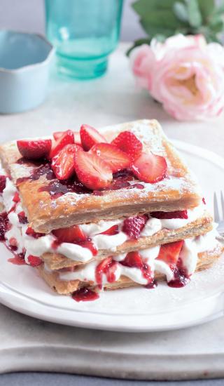 Jahodové mille-feuilles s omáčkou