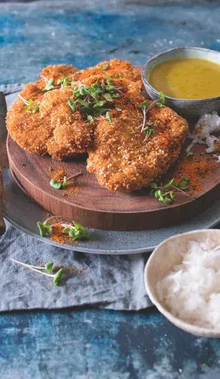 Japonský vepřový řízek s kari omáčkou