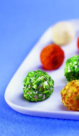 Obalované sýrovo-šunkové kuličky