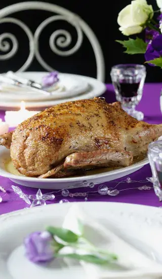 Kachna s brusinkovou nádivkou