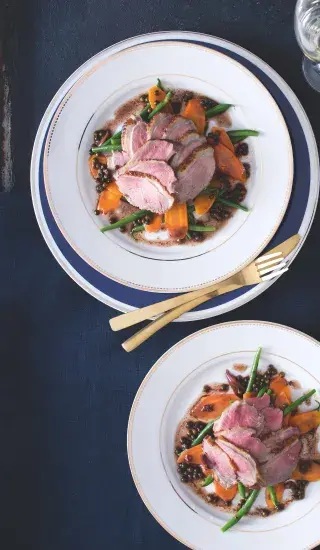 Kachní prsa na zeleném pepři